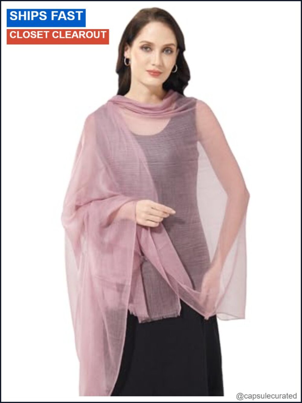 Cashmere Wrap Lightweight Scarf Shawl Travel Stole Extra Large 75x35
